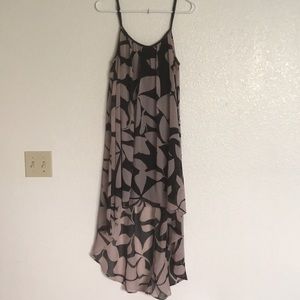 High low nude and black dress